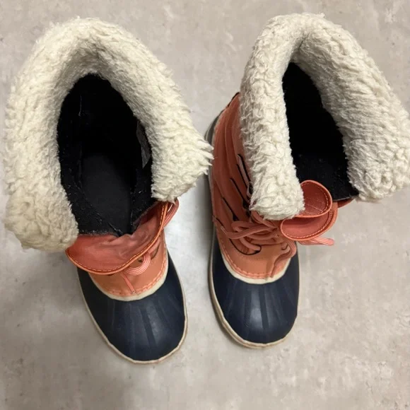 Sorel Coral and Navy Snow Boots - Picture 4 of 5